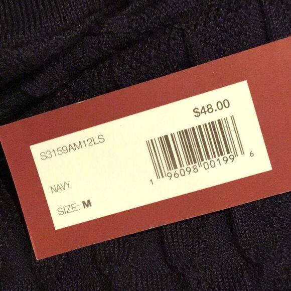 Love Scarlett Navy Blue Knit Pullover Turtleneck Sweater NEW - Picture 13 of 14